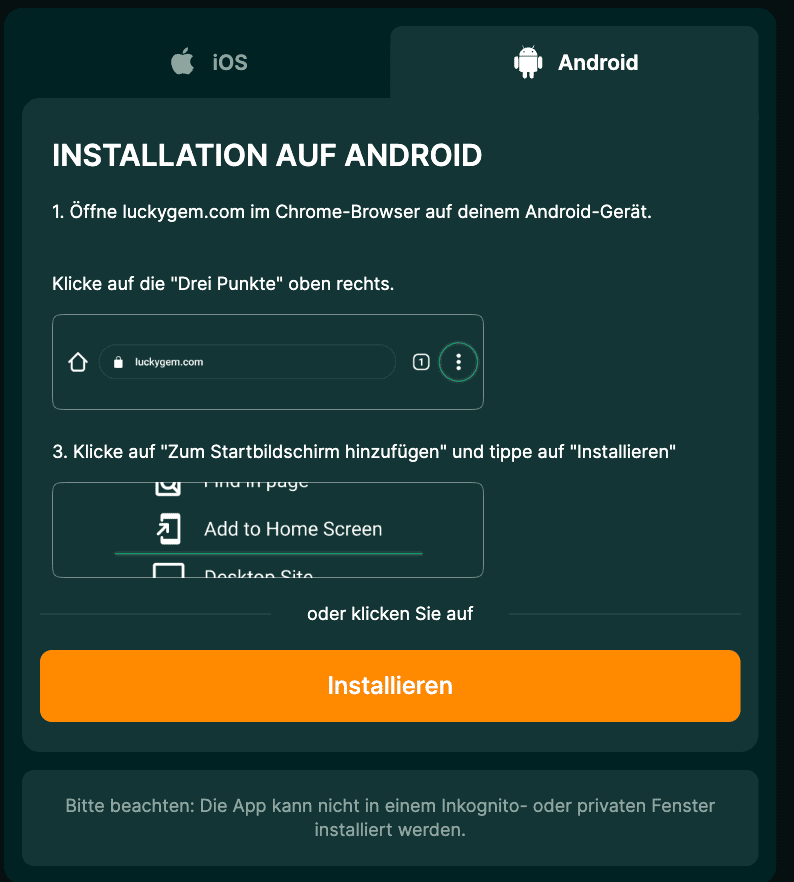 LuckyGem Casino App